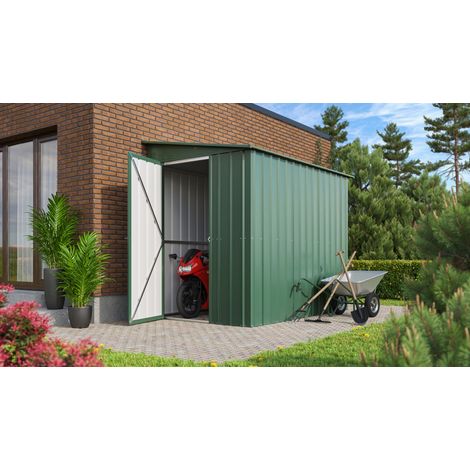 Globel Industries Metall Anlehn-Gerätehaus, Fahrradgarage "Lean-To 58", jade, 3,75 m² (1/4)