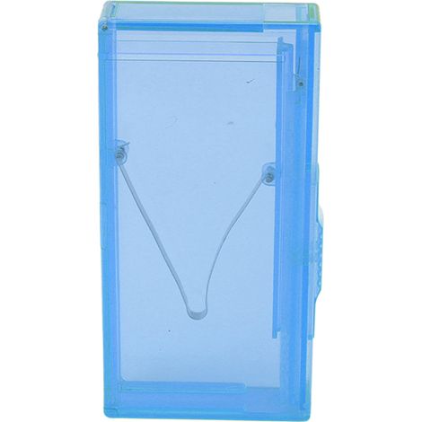 Étui à cigarettes automatique transparent, porte-cigarettes anti-pression, étui portable étanche pour 20 cigarettes, bleu transparent (1/5)