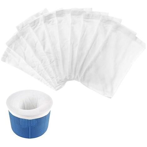 10 Pièces Chaussette Skimmer de Piscine Blanc - Balle Filtrante et Accessoire (1/5)