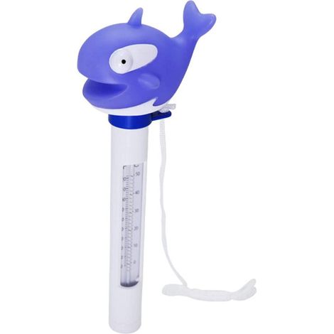 Termómetro de agua para piscina, termómetro de dibujos animados para piscina de spa, termómetro de agua flotante con forma de delfín (1/5)