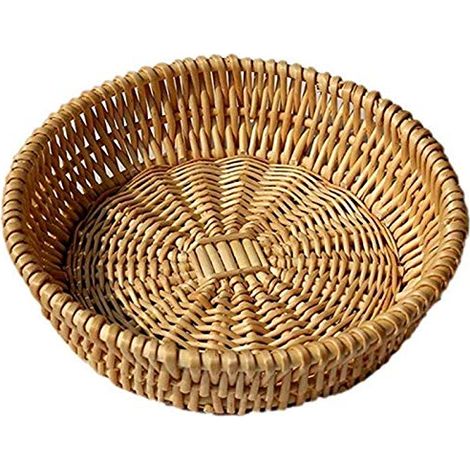 Panier Tissé à la Main, Panier en Osier, Panier de Service pour Pain, Fruits, Stockage de LéGumes, Panier-Cadeau 25 X 8 Cm (1/5)