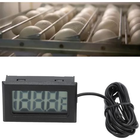 Deux thermomètres électroniques numériques avec sondes, taux de rafraîchissement de 2 secondes, noirs 2 (1/5)