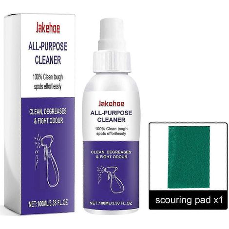 Nettoyant pour taches d'huile de cuisine, nettoyant détachant et antirouille multi-usages ultime, nettoyant pour taches d'huile tenaces pour hotte de cuisine avec tampons à récurer (1/5)