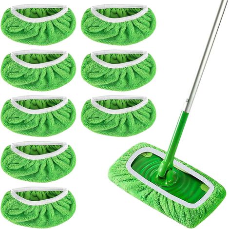 Serpillères Humides pour Swiffer, Lot de 8, Haute Absorption de Saleté, Utilisation Humide et Sèche pour Nettoyage Efficace