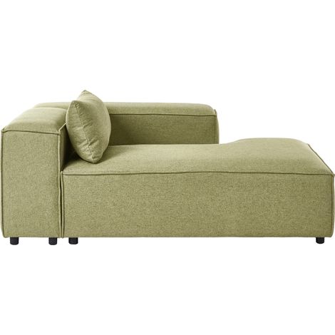 Chaise longue izquierda moderna tapizado de tela para sofá verde claro Brande