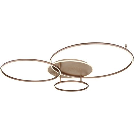 LED Deckenleuchte Deckenlampe Wohnzimmerlampe Dimmbar Champagner Metall Länge 127 cm (1/5)