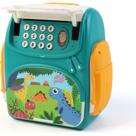 Hucha Infantil con Huella Dactilar y Contraseña Robincool Money Safe 18x10x20 cm con Luz y Sensor