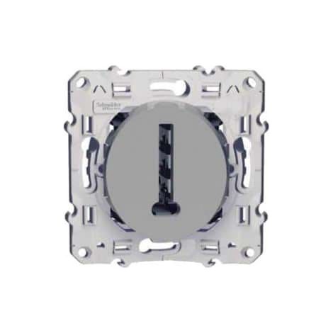 Schneider Electric T Odace toma de pared gris aluminio