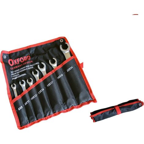 7 CHIAVI ESAGONALI APERTE SPACCATE PER RACCORDI TUBI FRENI 6x8 9x11 10x12 13x14 15x17 16x18