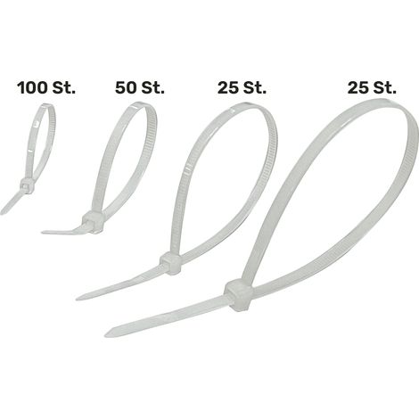 BLACK & DECKER Set de colliers de serrage, 200 pièces, blanc (1/4)