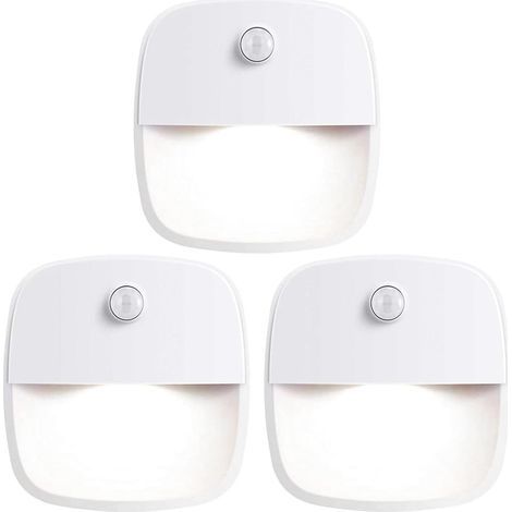 Bewegungsmelderlampe, Set mit 3 batteriebetriebenen Bewegungsmelder-Nachtlichtern, Bewegungsmelderlampen für den Innenbereich [BT] (1/5)