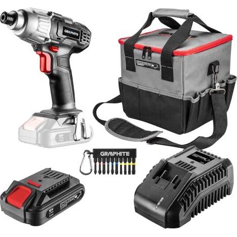 Tournevis AKU, batterie 2,0 Ah, chargeur, sac, embouts - T 58G012-S15 (1/3)