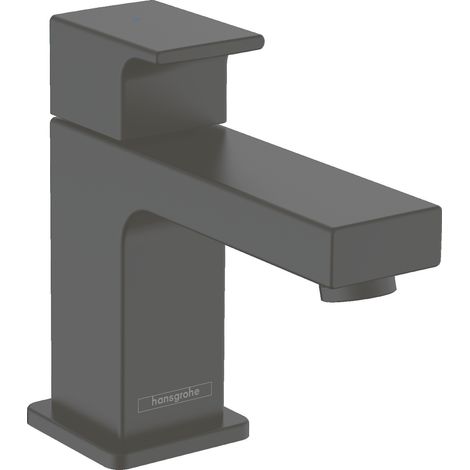 Hansgrohe Vernis Shape - Grifo de agua fría para lavabo, EcoSmart, negro mate 71592670 (1/5)