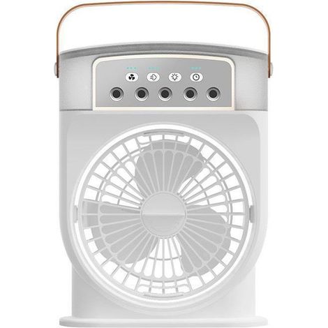 Tragbarer Nebelventilator, 600 ml Mini-Tischklimaanlage für Zuhause und Küche, kabellos, Weiß - KZQ (1/3)