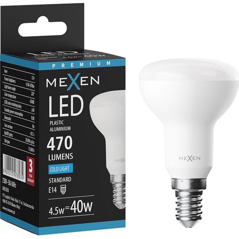 Mexen Nova Ampoule LED E14, R50, 4,5W, Froid - 6500K, 470 lm - L103-E14-0565-01 (1/5)