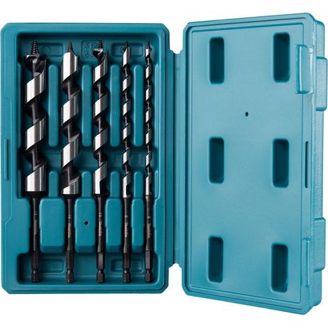 Makita D-75677 estuche de brocas para madera 5 Piezas (6-19 mm)