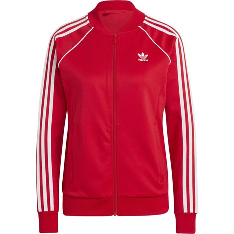 Felpa da donna adidas ADICOLOR CLASSICS SST rossa IK4032 taglia XS
