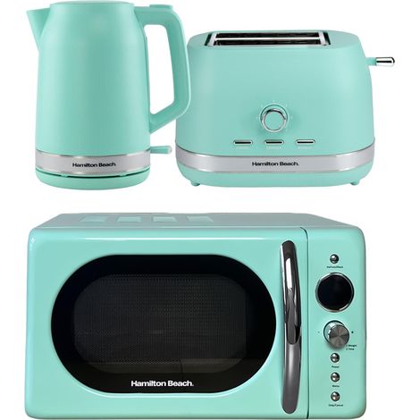 Hamilton Beach Ella Kettle Toaster & Microwave Set Mint (1/5)