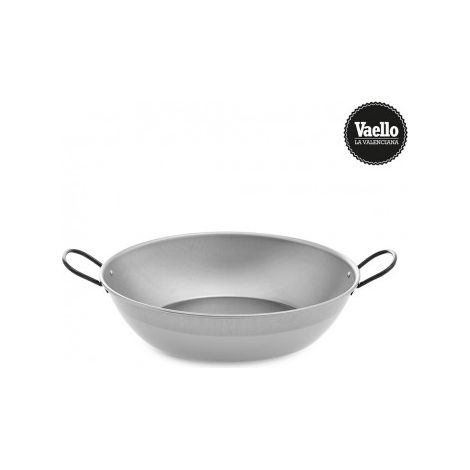 Poêle Profonde Polie Vaelo ø38cm Grande Capacité, Finition Polie, Idéal Pour Paellas - Vaello