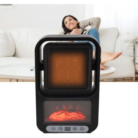 Verstellbarer, geräuscharmer elektrischer Heizkörper mit 3D-Flamme, 150 mAh, für Schlafzimmer und Büro (1/5)