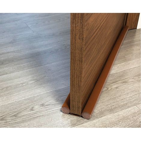 Burlete Bajo Puerta 095Cm Doble Rollo Pvc Marron Burcasa