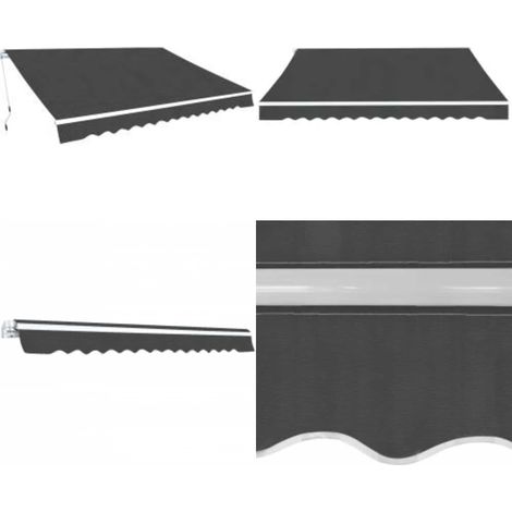 Auvent pliable manuel 600 cm Anthracite - Auvent Pliable - Abri Jardin - Pergola - Stores Exterieurs - Protection Solaire - Home & Living (1/5)
