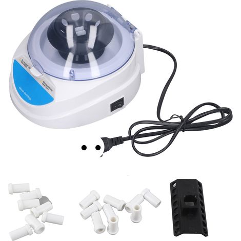 Centrifugeuse de paillasse compacte 4000 tr/min, force centrifuge 810 xg, silencieuse, portable pour laboratoire, alimentation 100-240V avec prise UE, petite centrifugeuse de table. (1/5)