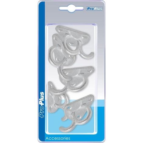 Gancio per corda in metallo con occhiello 70x45mm 5 pezzi in blister (1/5)