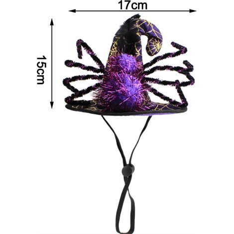Chapeau Halloween pour Chien Accessoire Déguisement en Tissu Doux Ajustable Style Citrouille Mignon Confortable (1/5)