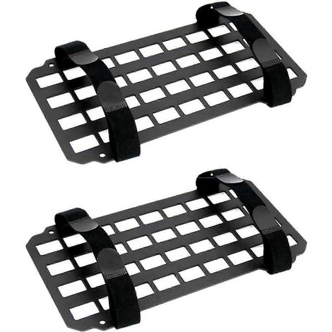 2 panneaux de rangement MOLLE rigides pour pare-soleil de voiture, compatibles avec les accessoires de sac à dos, les sacs de rangement, les pochettes MOLLE et les outils EDC. (1/5)