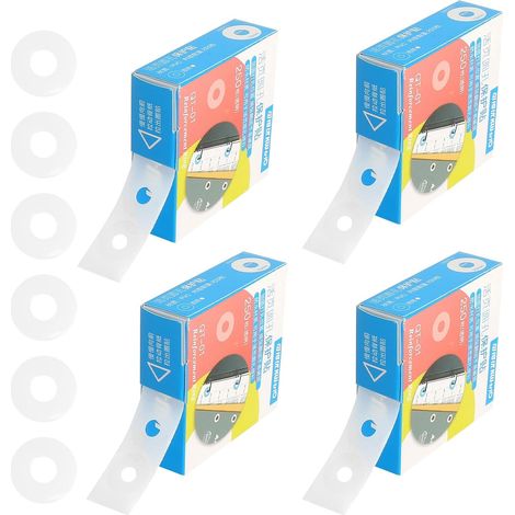 1000 Pièces Oeillets Classeur Oeillets éTiquettes Classeur Anneaux de Renforcement Auto-Adhésifs Blancs Transparents Pour Bureau éCole Maison Autocollants de Renfort de Perforation (1/5)