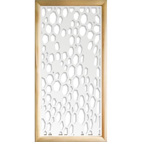 ALVEARE - Modules décoratifs en bois et PVC - Couleur : blanc - Dimension : 47x94 cm