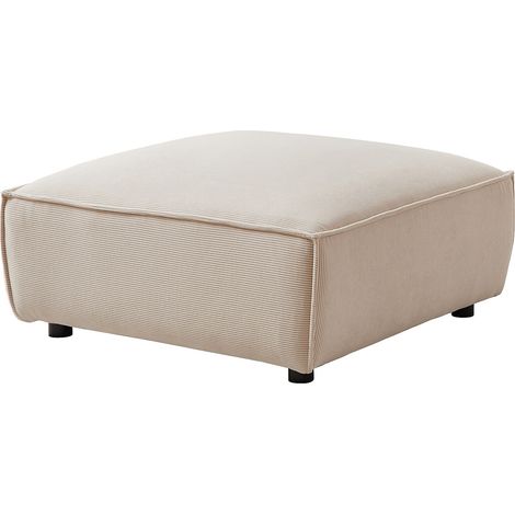 Pouf in Velluto a coste Beige - BORORE di Pascal Morabito