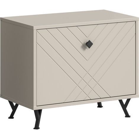 Mobile per scarpe LUNA – Beige opaco – 1 ribalta – 60x50x35 cm