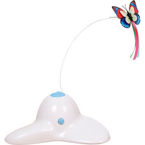 Jouet interactif pour chat électrique papillon rotatif automatique chat d'intérieur drôle jouet papillon taquin (1/5)