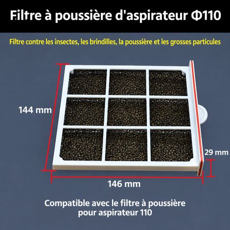 Grille de filtration primaire 110 anti-grosses particules de sable et poussière VMC 40 × 40 × 20 cm 2 kg – Livraison gratuite (1/5)