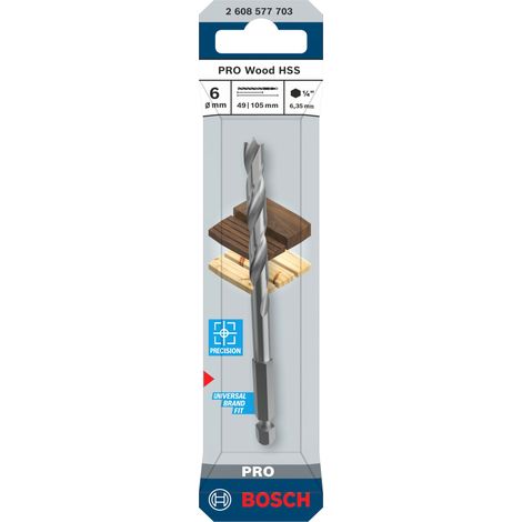 Foret hélicoïdal Bosch 2608577703 acier rapide 6x106 mm (1/2)