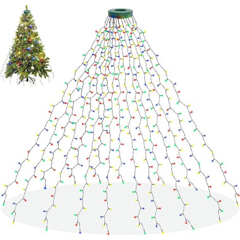 Guirlande Extérieure de Noël 400LED 2m Guirlande Intérieur Multicolore Étanche, Fonction Mémoire 8 Modes Lumineuse (1/5)