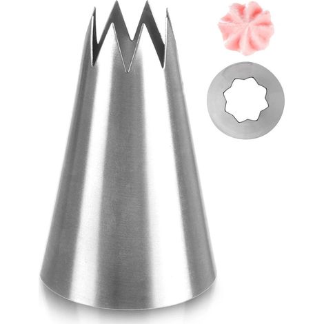 Star Piping Nozzle, Stainless Steel, 1.5 cm Diameter (1/5)