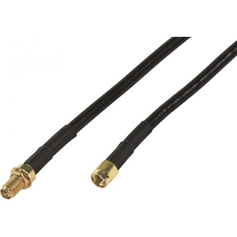 Goobay 51678 cable coaxial LMR195 5 m RP-SMA Negro