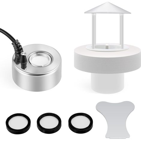 50ml/H brumisateur à ultrasons DC 24V avec Protection Contre Les éclaboussures d'eau et Flotteur pour Aquarium, étang et rocaille (Kit Complet)