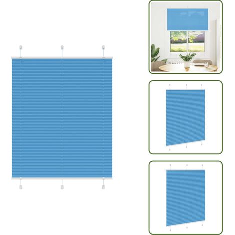 vidaXL Plissee Blau 105x150 cm Stoffbreite 104,4 cm Polyester (1/5)