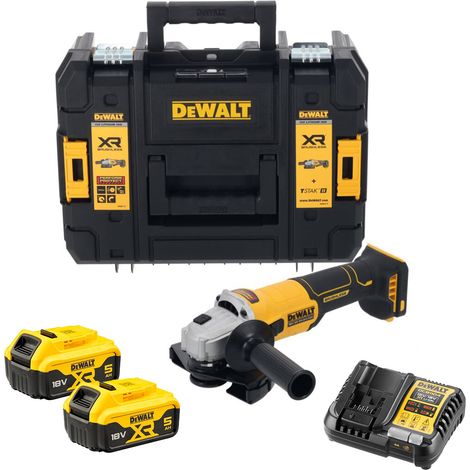 Dewalt DCG407P2T 18V XR Brushless 125mm Angle Grinder - 2x 5Ah Batteries, Charger & TSTAK II Case (1/5)