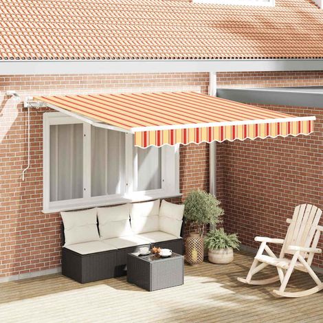 Toldo Retráctil Amarillo y Naranja 300 x 250 cm