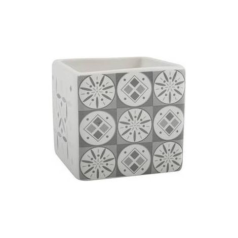 PORTA SPAZZOLINI IN CERAMICA EVORA Misura: Bianco - Grigio