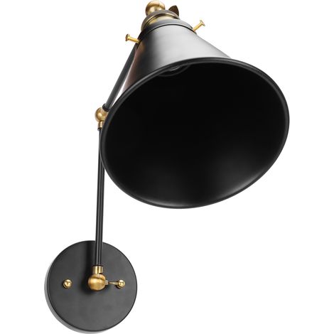 Applique murale E27 style industriel vintage en métal, bras articulé, lampe de chevet réglable, 85-265 V CA
