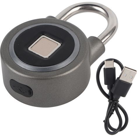 Bluetooth Door Lock, Keyless Fingerprint Anti-Theft Security Padlock, Smart Padlock, App Control for Warehouse and Office (1/5)