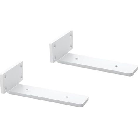 Ensemble de 2 pièces 15 cm - Support d'étagère flottante - Cadre de support - Support mural - Fer - Support d'étagère avec vis - Accessoires de mobilier - Blanc (1/3)