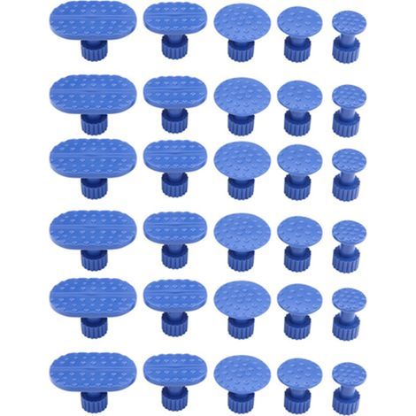 30 Pièces Tirettes de Débosselage Sans Peinture pour Carrosserie, Outils de Réparation par Traction à Colle