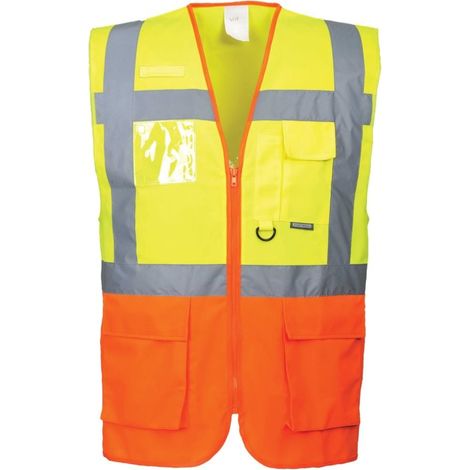 Gilet haute visibilité zippé Portwest Executive Prague Jaune / Orange XL (1/2)
